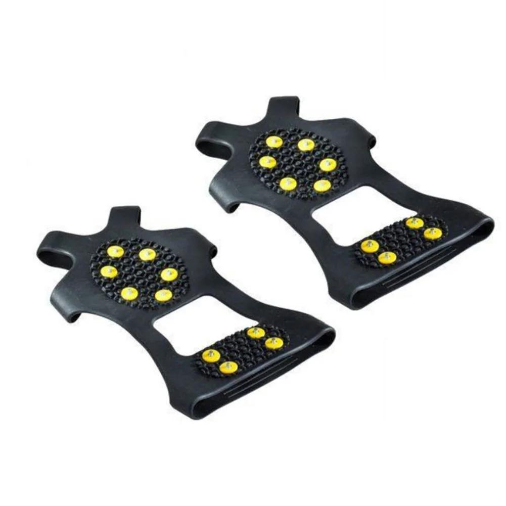 For Winter Sports Snow Ice Grips Hiking Useful Anti-slip Rustproof Spikes 10 Steel Studs Traction Cleat